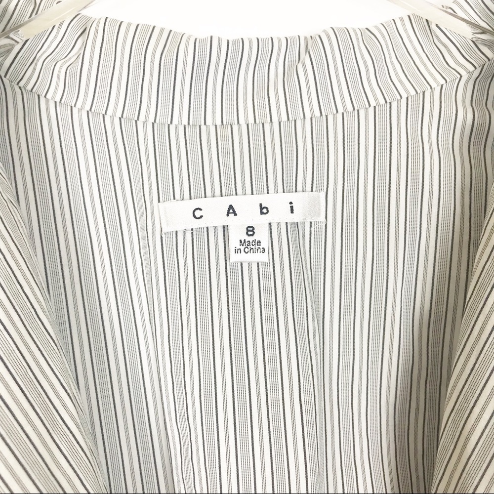 CAbi Striped Blazer with Floral Cuff Lining - Picture 5 of 7